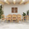 vidaXL Stuhl 8 pcs Braun 56 x 55 x 90,5 cm Massivholz Teak
