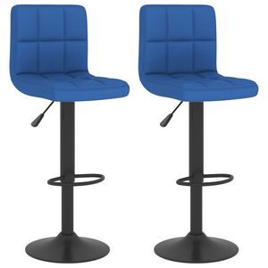 vidaXL Barhocker 2 Stk. Blau Stoff