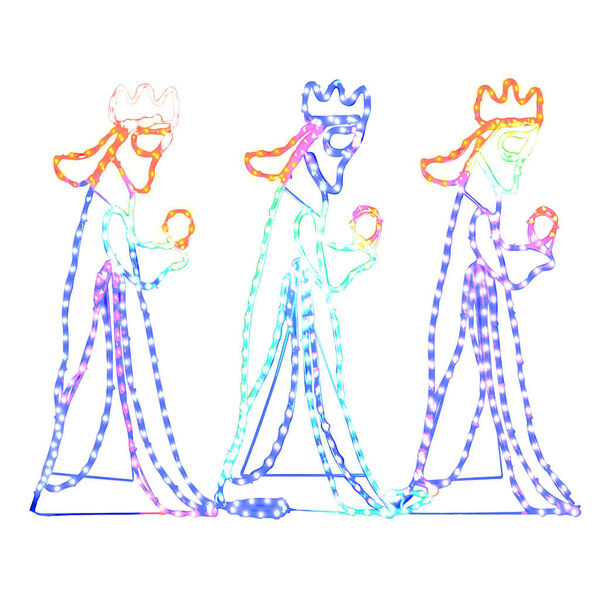 vidaXL LED-Silhouette Drei K&ouml;nige 504 LEDs 99,5x45,5 cm