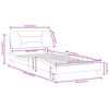 vidaXL Bettgestell ohne Matratze "Hvar" Braun 100x200 cm Kunstleder