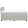 vidaXL Boxspringbett mit Matratze Hellgrau 140x200 cm Samt