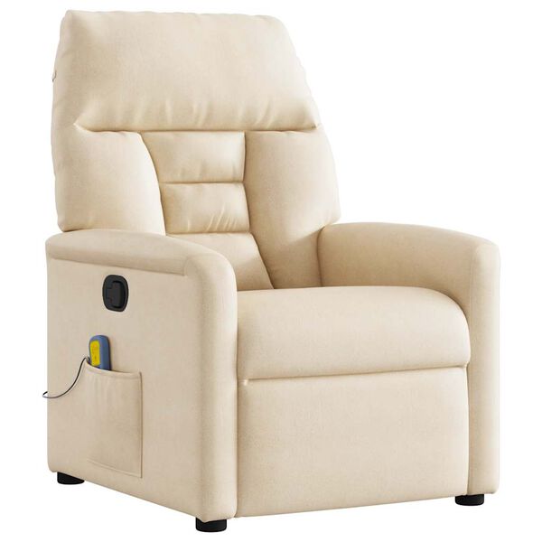 vidaXL Massagesessel Beige Mikrofasergewebe