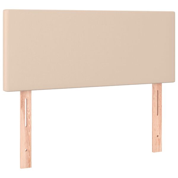 vidaXL LED Kopfteil Cappuccino-Braun 90x5x78/88 cm Kunstleder