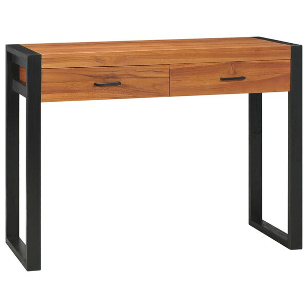 vidaXL Schreibtisch mit 2 Schubladen 100x40x75 cm Teakholz