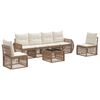 vidaXL Gartensofa-set 7 pcs Beige und Cremewei&szlig; Poly-Rattan