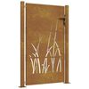 vidaXL Gartentor 100x150 cm Cortenstahl Gras-Design