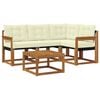 vidaXL Outdoor-Sofagarnitur 5 stk. Natur und Creme