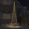 vidaXL LED-Weihnachtsbaum mit 555 LEDs Warmes Wei&szlig; 500 cm Metall