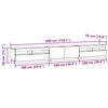 vidaXL TV-Schrank mit LED-Leuchten Altholz-Optik 300x35x40 cm