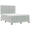 vidaXL Boxspringbett mit Matratze Hellgrau 160 x 200 cm Samt