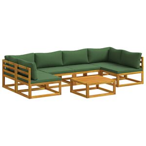 vidaXL Sofa-Set 7 stk. Natur Massivholz Akazie