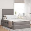 vidaXL Aufbewahrungsbett mit Matratze Taupe 120 x 190 cm Stoff