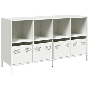 vidaXL Sideboard Wei&szlig; 135x39x73,5 cm Kaltgewalzter Stahl
