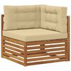 vidaXL Outdoor-Sofagarnitur mit Kissen 5 pcs Natur und Beige