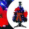 vidaXL Glasfaser-Weihnachtsbaum 64 cm 12 LEDs Mehrfarbig PVC