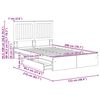 vidaXL Aufbewahrungsbett mit Kopfteil Wei&szlig; 120 x 200 cm Holzwerkstoff