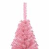 vidaXL K&uuml;nstlicher vorbeleuchteter Weihnachtsbaum Rosa 120 cm PVC
