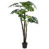 vidaXL K&uuml;nstliche Monstera Fensterblatt mit Topf 130 cm Gr&uuml;n