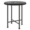 vidaXL Esstisch Schwarz &Oslash;50 cm Hartglas und Stahl
