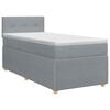 vidaXL Boxspringbett mit Matratze Hellgrau 90 x 190 cm Stoff