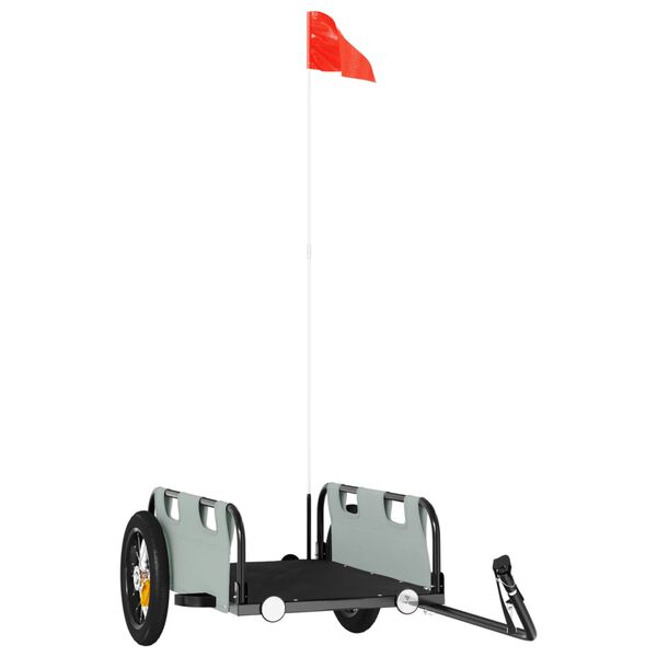 vidaXL Fahrradanh&auml;nger Grau Oxford-Gewebe und Eisen