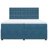 vidaXL Boxspringbett mit Matratze Dunkelblau 200x200 cm Samt