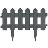 vidaXL Rasenkanten 25 Stk. Anthrazit 10 m PP