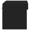 vidaXL Wand-Nachttische mit LED-Leuchten 2 Stk. Schwarz