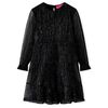 vidaXL Kinderkleid mit Langen &Auml;rmeln Schwarz 128