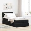 vidaXL Ottoman-Bett mit Matratze & LEDs Schwarz 90x200 cm Samt
