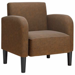 vidaXL Sessel mit Armlehnen Braun 54 cm Kunstleder