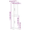 vidaXL Highboard Wei&szlig; 34,5x34x180 cm Holzwerkstoff