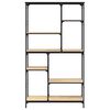 vidaXL B&uuml;cherregal Sonoma-Eiche 99x35,5x176 cm Holzwerkstoff und Stahl