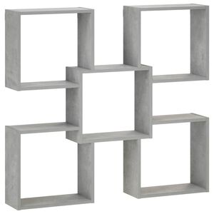 vidaXL Wandregal Betongrau 99,5 x 17 x 91 cm Holzwerkstoff