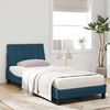 vidaXL Bett mit Matratze "Hanko" Blau 90x200 cm Samt