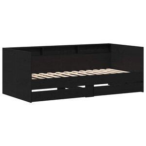 vidaXL Tagesbett Schwarz Eichen-Optik 90 x 190 cm Holzwerkstoff