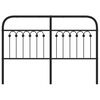 vidaXL Kopfteil Metall Schwarz 135 cm
