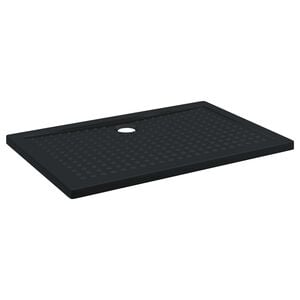 vidaXL Duschbodenablage mit Punkten Schwarz 120 x 80 x 4 cm ABS