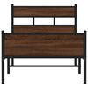vidaXL Bettgestell ohne Matratze Braun Eiche 90x190 cm Holzwerkstoff