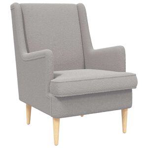 vidaXL Sessel Hellgrau Boucl&eacute;