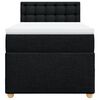 vidaXL Boxspringbett mit Matratze Schwarz 80x200 cm Stoff