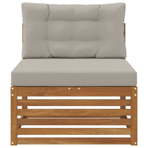 vidaXL Outdoor Mittelsofa Massivholz Akazie Natur