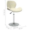 vidaXL Esszimmerst&uuml;hle 2 Stk. Drehbar Creme Samt