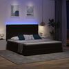 vidaXL Bett mit Stauraum und LED mit LED Schwarz 160 x 200 cm Samt