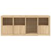 vidaXL Sideboard mit LED-Leuchten Sonoma-Eiche 164x37x67 cm