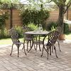 vidaXL Garten Essgruppe 5 pcs Bronze Aluminium