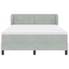 vidaXL Boxspringbett mit Matratze Hellgrau 140 x 200 cm Samt