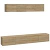 vidaXL 4-tlg. TV-Schrank-Set Sonoma-Eiche Holzwerkstoff