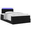 vidaXL Ottoman-Bett mit Matratze & LEDs Schwarz 120x200 cm Samt
