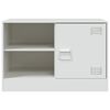vidaXL TV-Schrank Wei&szlig; 67x39x44 cm Stahl